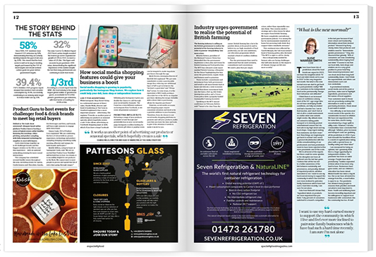 2 pages from a Speciality Food Magazine